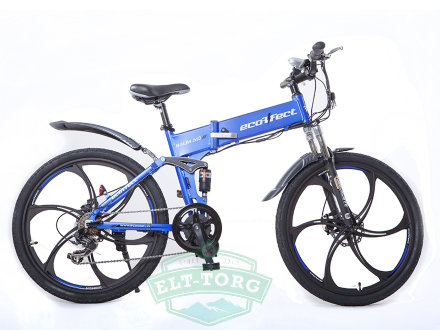 Электровелосипед Ecoffect H-Slim Middle Drive 500W Синий матовый Электровелосипед Ecoffect H-Slim Middle Drive 500W Синий матовый