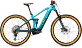 Электровелосипед двухподвес CUBE 2021 STEREO HYBRID 140 HPC SL 625 29 petrol´n´peach 