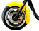 Электроскутер Citycoco Yellow 800W Электроскутер Citycoco Yellow 800W