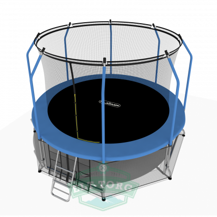 Батут i-JUMP Elegant 12ft 3,66м с нижней сетью и лестницей (blue) Батут i-JUMP Elegant 12ft 3,66м с нижней сетью и лестницей (blue)