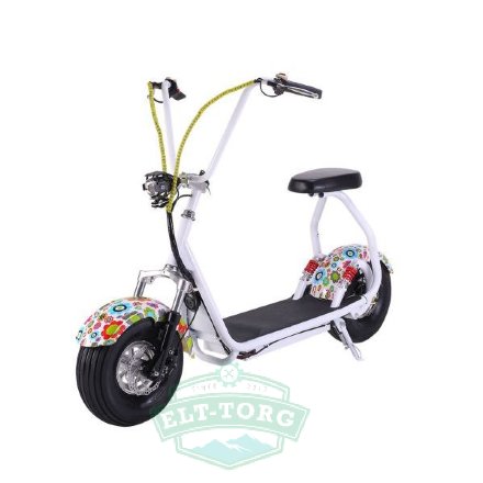 EL-Sport Mini Citycoco 800W белый с цветами EL-Sport Mini Citycoco 800W белый с цветами