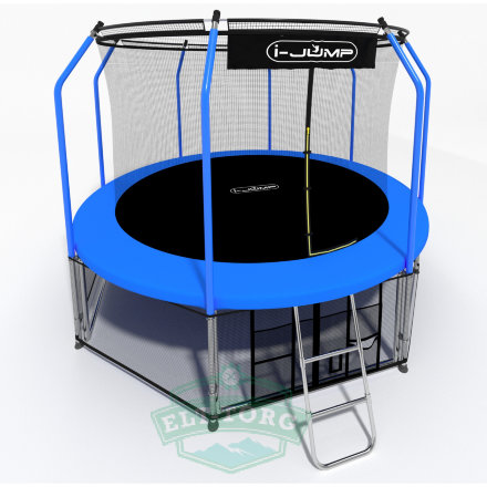 Батут i-JUMP Elegant 16ft 4,88м с нижней сетью и лестницей (blue) Батут i-JUMP Elegant 16ft 4,88м с нижней сетью и лестницей (blue)