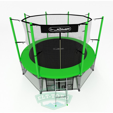 Батут i-JUMP CLASSIC 14ft 4,27м с нижней сетью и лестницей (green) Батут i-JUMP CLASSIC 14ft 4,27м с нижней сетью и лестницей (green)