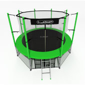 Батут i-JUMP CLASSIC 16ft 4,88м с нижней сетью и лестницей (green) Батут i-JUMP CLASSIC 16ft 4,88м с нижней сетью и лестницей (green)