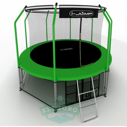 Батут i-JUMP Elegant 10ft 3,06м с нижней сетью и лестницей (green) Батут i-JUMP Elegant 10ft 3,06м с нижней сетью и лестницей (green)