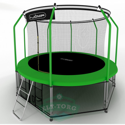 Батут i-JUMP Elegant 14ft 4,27м с нижней сетью и лестницей (green) Батут i-JUMP Elegant 14ft 4,27м с нижней сетью и лестницей (green)