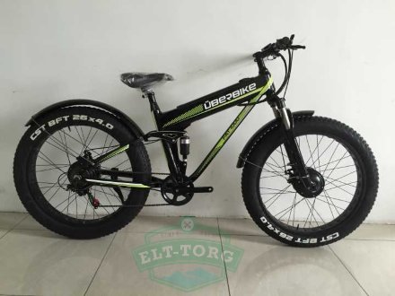 Горный электровелосипед внедорожник Uberbike Dual 1000w black Горный электровелосипед внедорожник Uberbike Dual 1000w black