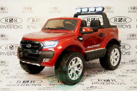 Детский электромобиль NEW FORD RANGER 4WD вишневый (ЛИЦЕНЗИОННАЯ МОДЕЛЬ)